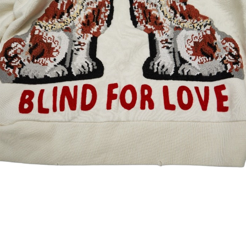 Gucci Blind for Love Dog Embroidered Hoodie XS in Very Good Condition