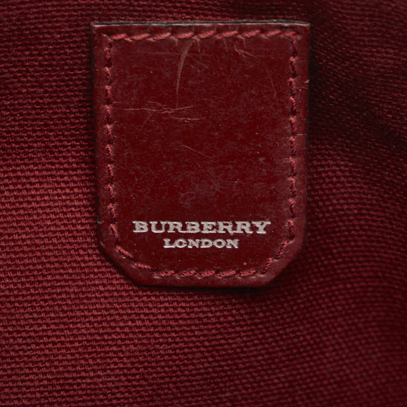 Burberry Check Denim Pouch Handbag