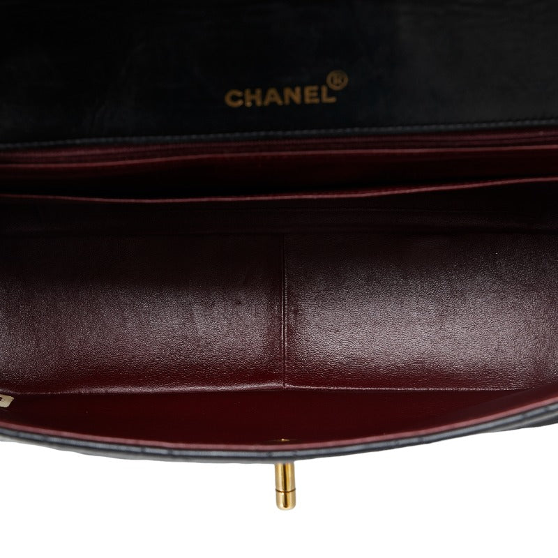 Chanel Leather Chain Shoulder Bag Black