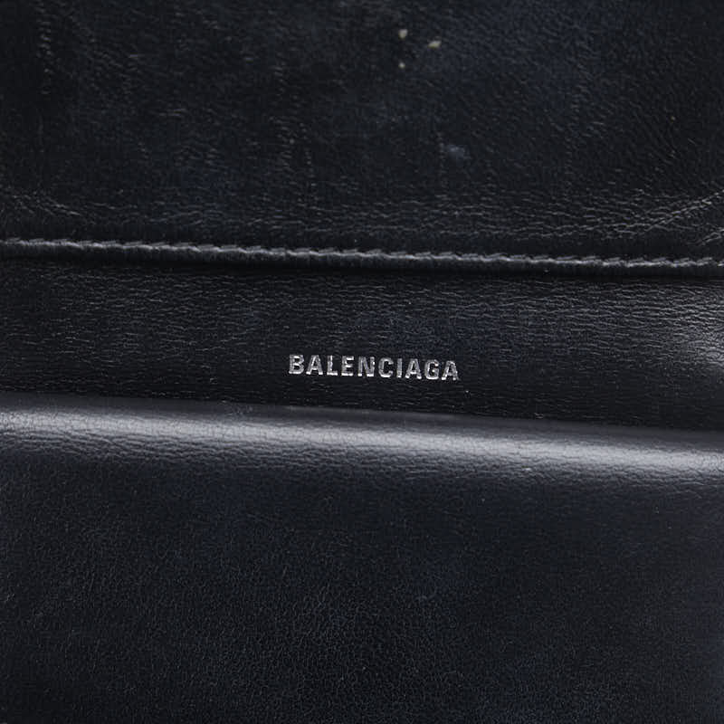 Balenciaga Leather Paper Wallet Black