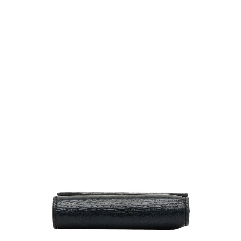 Balenciaga Leather Paper Wallet Black