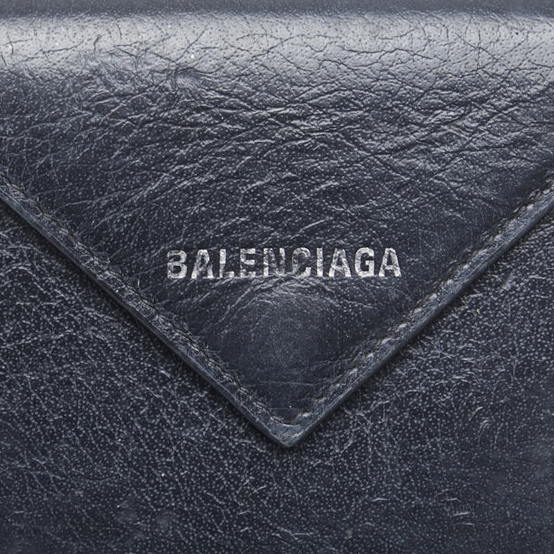 Balenciaga Leather Paper Wallet Black