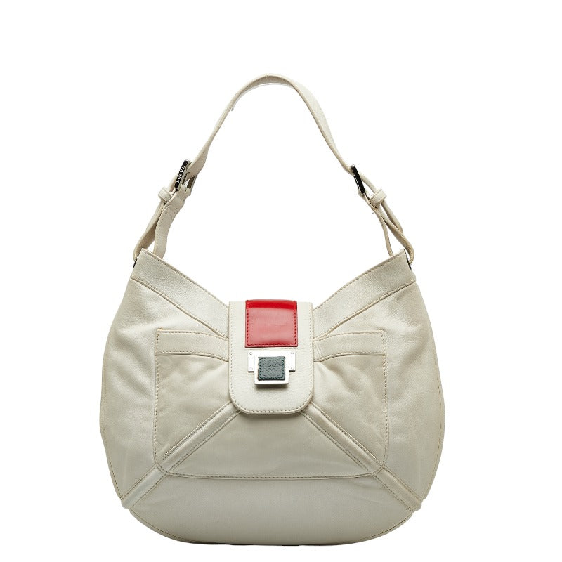 Loewe Leather Shoulder Bag White in Very Good Condition