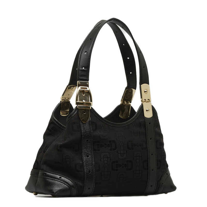 Gucci Canvas Horsebit Glam Shoulder Bag Canvas Shoulder Bag 145761 in Good condition