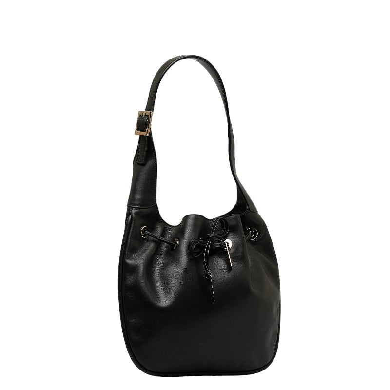 Gucci Leather Drawstring Hobo Bag Leather Shoulder Bag 001 4034  in Good condition