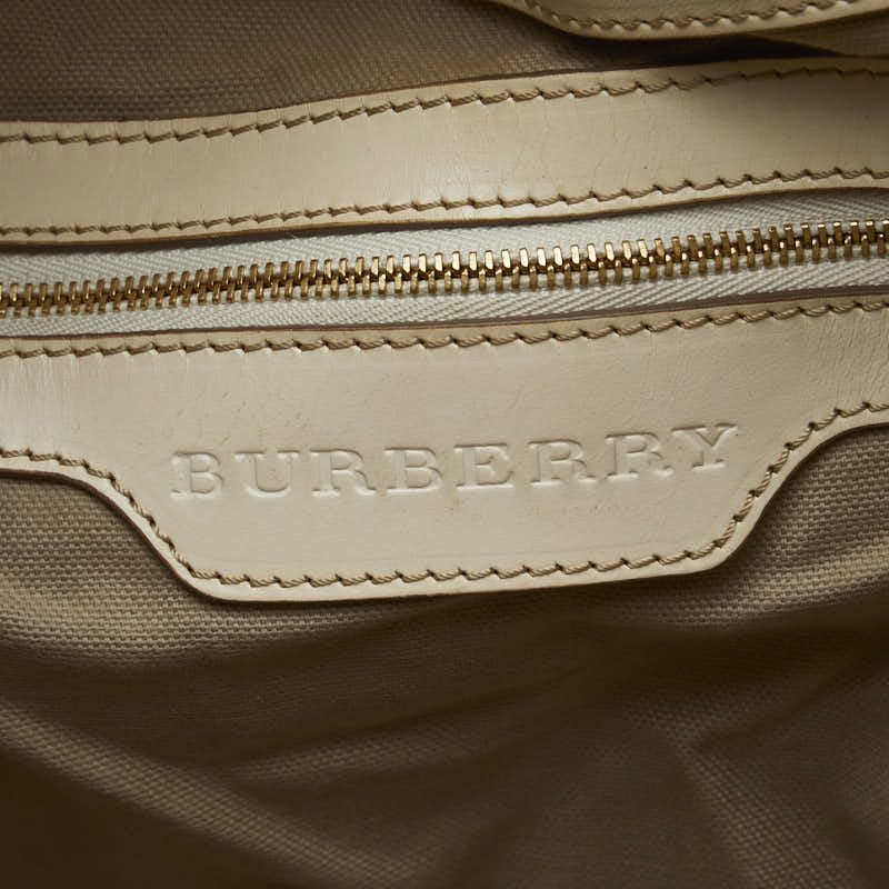 Burberry Nova Check Canvas Leather Tote Bag in Very Good Condition