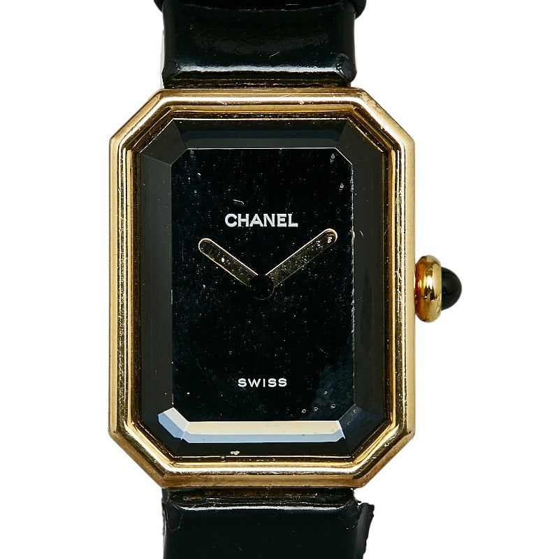 Chanel Premiere M Quartz Watch K18YG Yellow Gold Leather in Very Good Condition