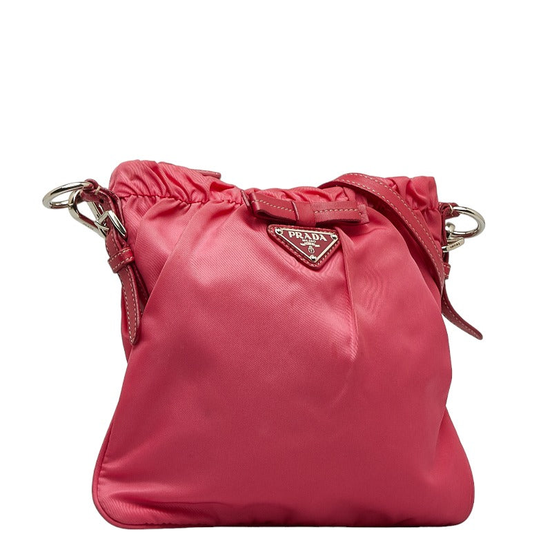 Prada Nylon Shoulder Bag Pink in Very Good Condition