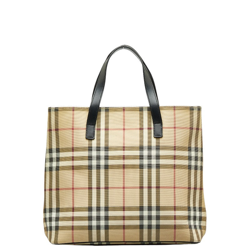 Burberry Nova Check PVC Leather Handbag in Very Good Condition