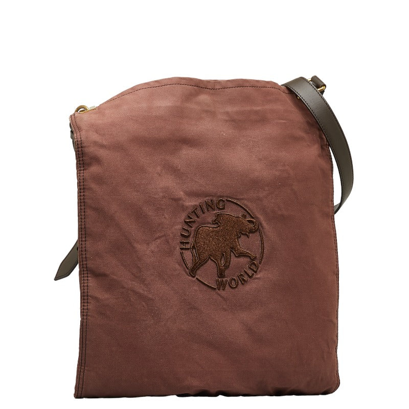 Other Hunting World Canvas Leather Trim Crossbody Bag Canvas Crossbody Bag in Fair condition
