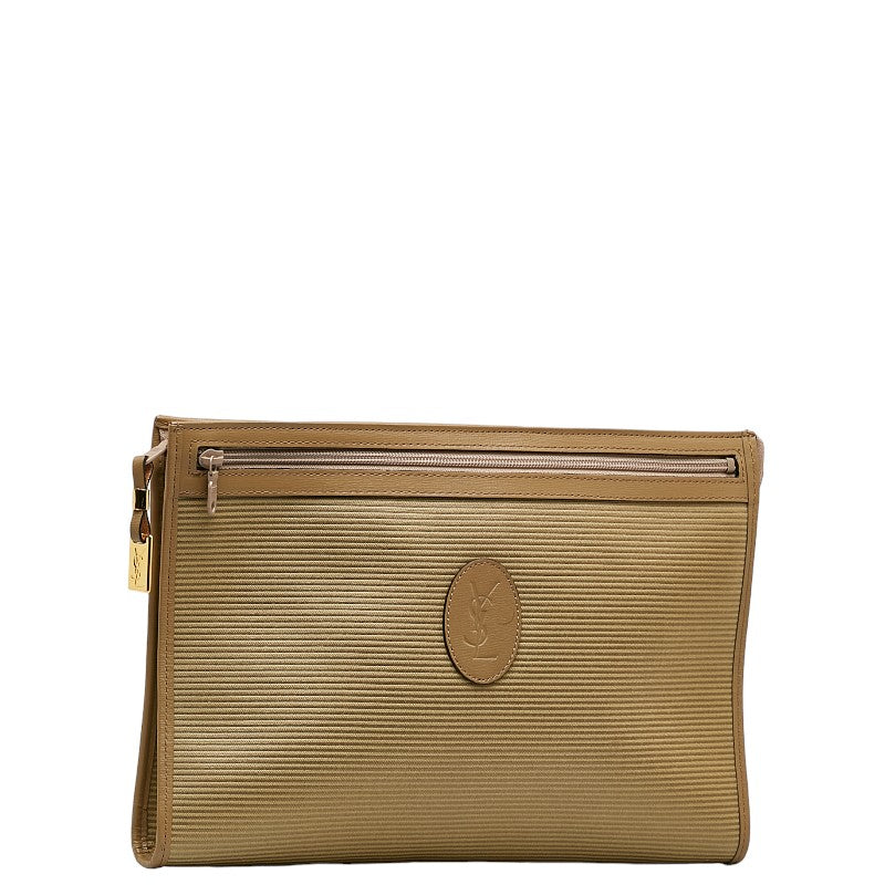 Nylon & Leather Clutch Bag