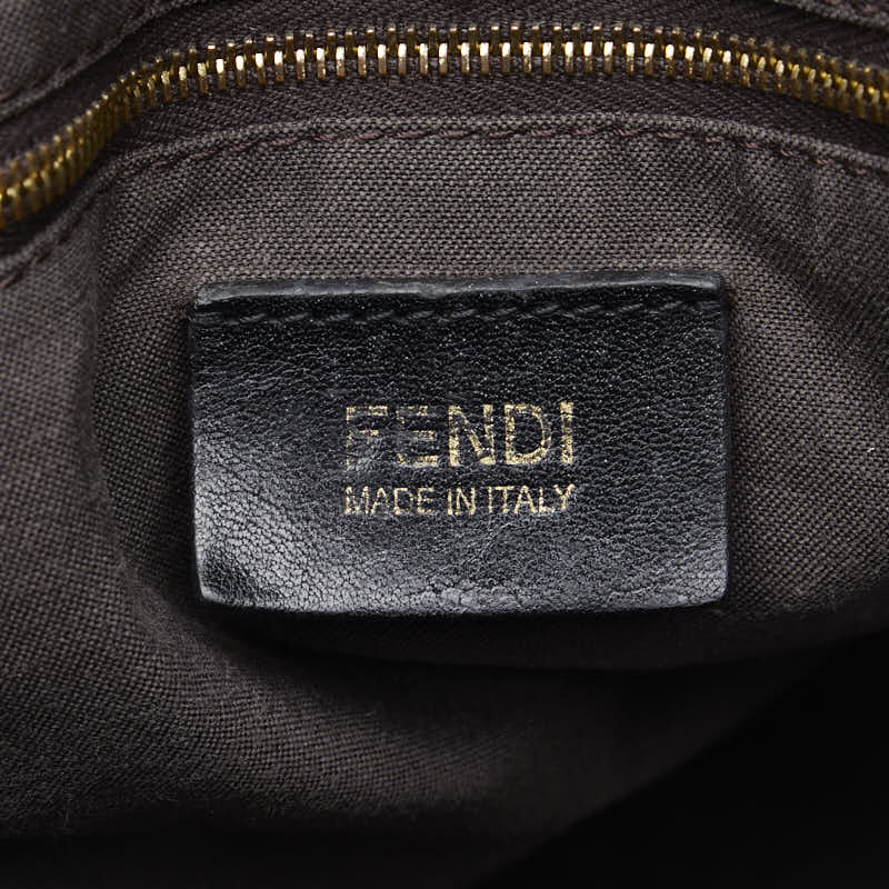 Fendi Zucca Canvas Leather Tote Bag 8BN158