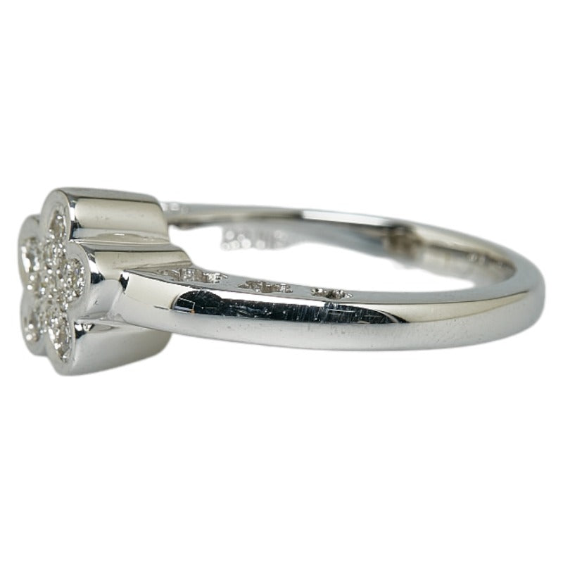 Women's White Gold K18WG Ring with 0.12ct Diamond, Size 9.5 [Pre-Owned]