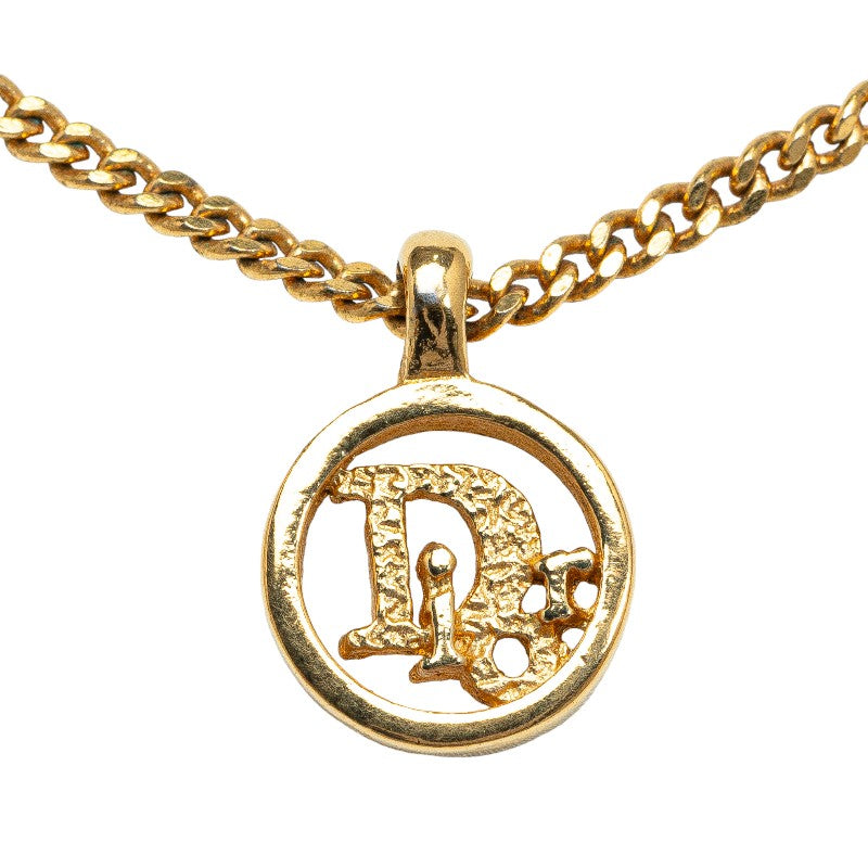 Dior Logo Gold Plated Necklace