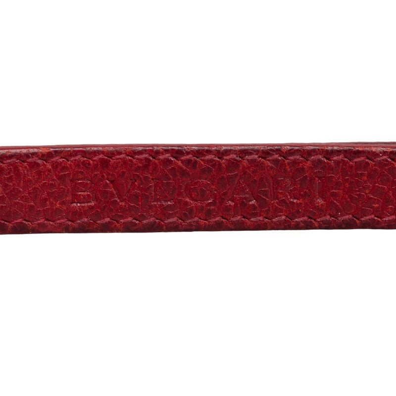 Bvlgari Red Leather Logo Strap