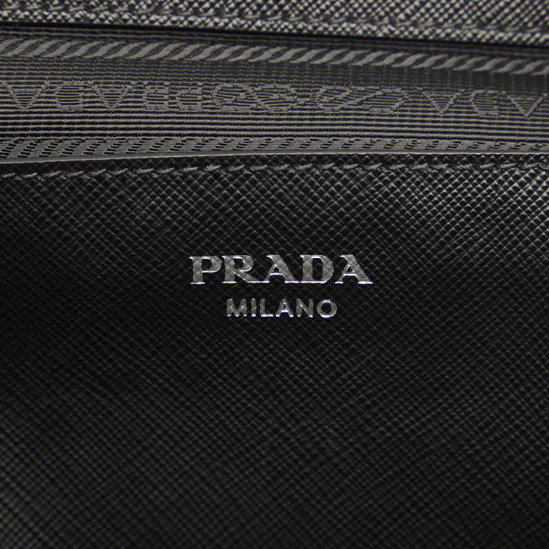 Prada Nylon Leather Tessuto Saffiano Checkered Backpack 1BZ038 in Good Condition