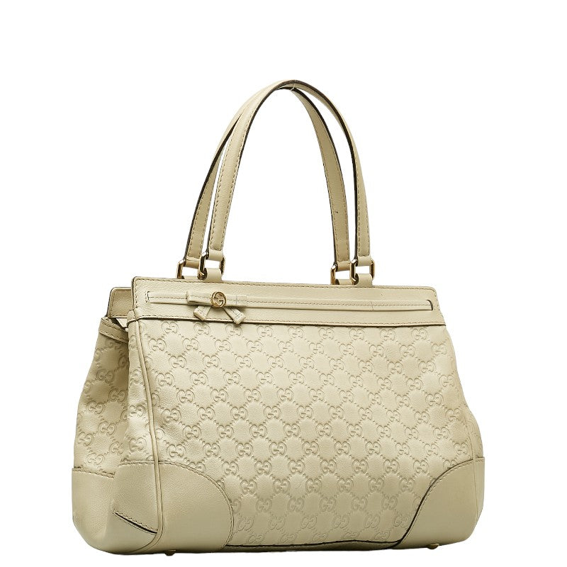 Gucci GG Signature Mayfair Handbag Leather Handbag 257063 in Fair condition