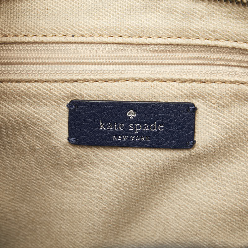 Kate Spade Canvas Enamel Leather Handbag Tote in Good Condition