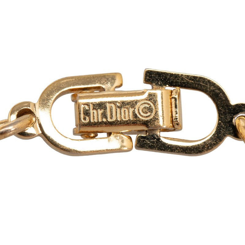 Dior Crystal CD Chain Link Bracelet Metal Bracelet in Good condition