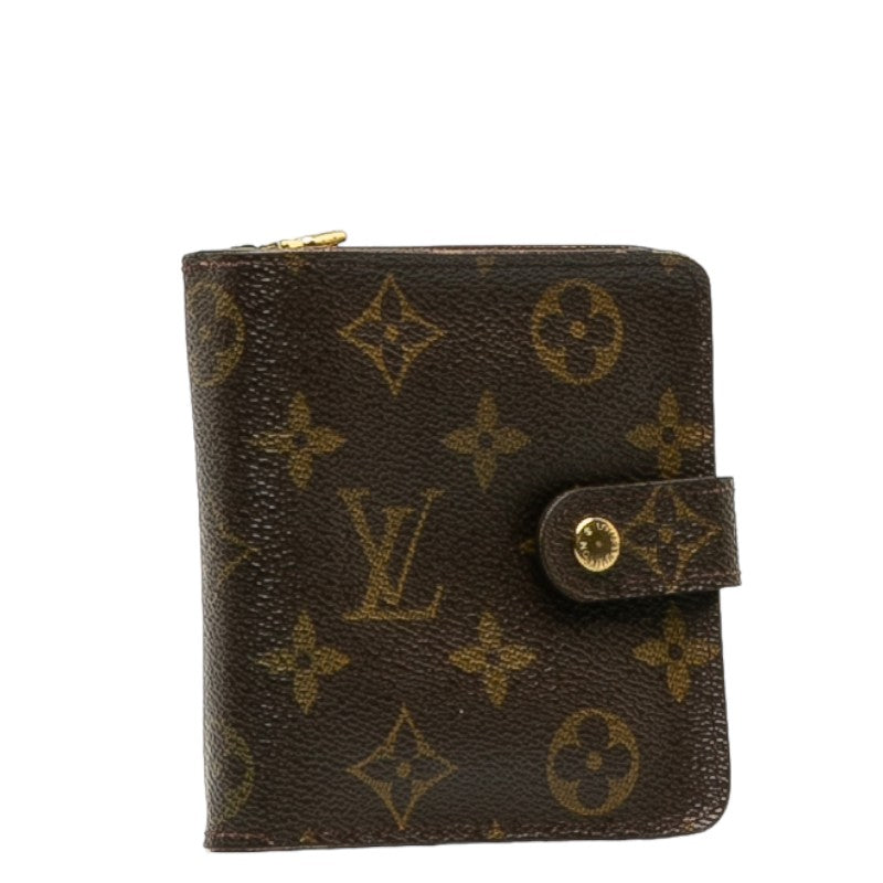 Louis Vuitton Compact Zip Canvas Short Wallet M61667 in Good condition