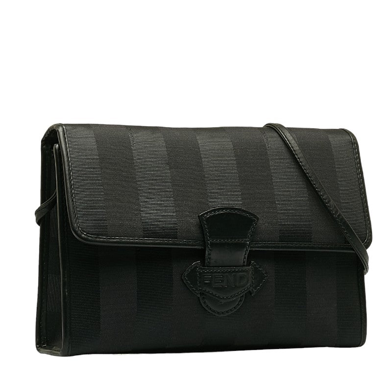 Black Striped Crossbody Bag