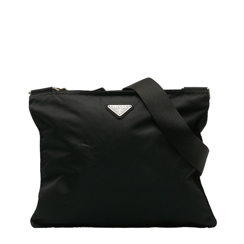 Prada Tessuto Vela Flat Messenger Bag  Canvas Shoulder Bag B7338 in Good condition
