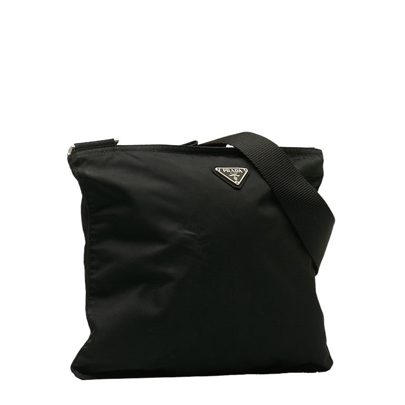 Prada Tessuto Vela Flat Messenger Bag  Canvas Shoulder Bag B7338 in Good condition