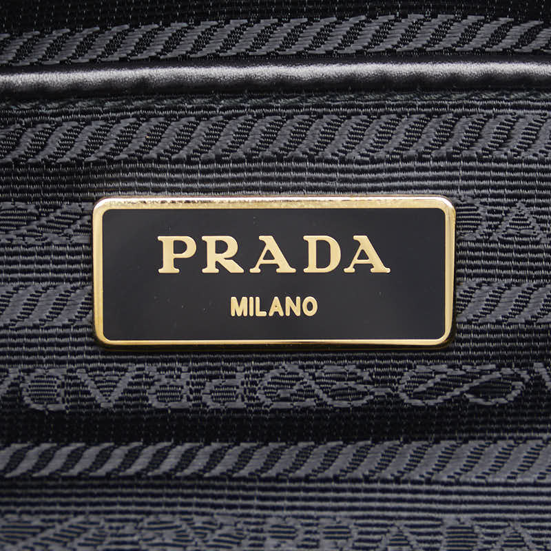 Prada Flower 2WAY Handbag Nylon Leather in Great Condition