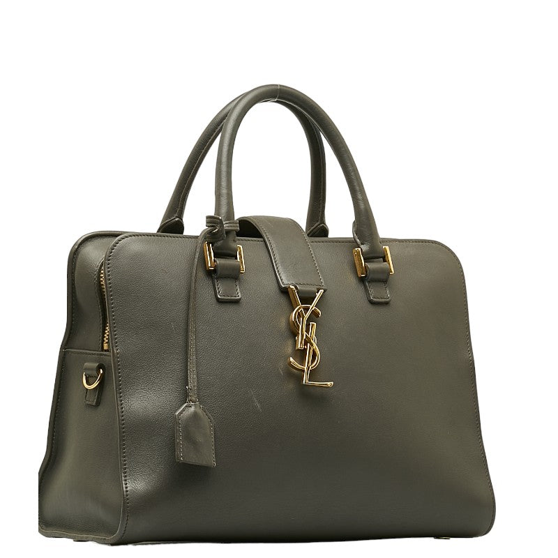 Yves Saint Laurent Small Monogram Downtown Cabas Leather Handbag CLD357395 in Good condition