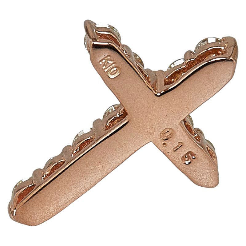 [LuxUness] 10k Gold Diamond Cross Pendant  Metal Pendant in Excellent condition