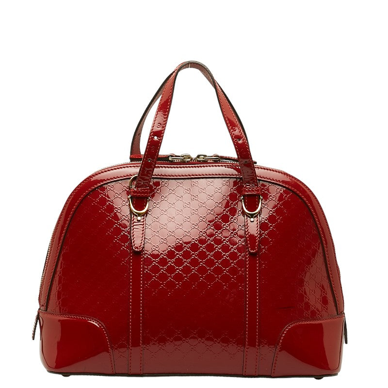 Microguccissima Patent Leather Nice Top Handle Bag 309617
