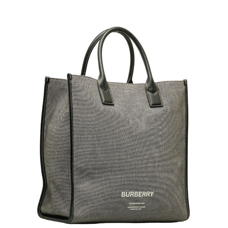 Leather-Trimmed Logo Canvas Tote Bag 8050814