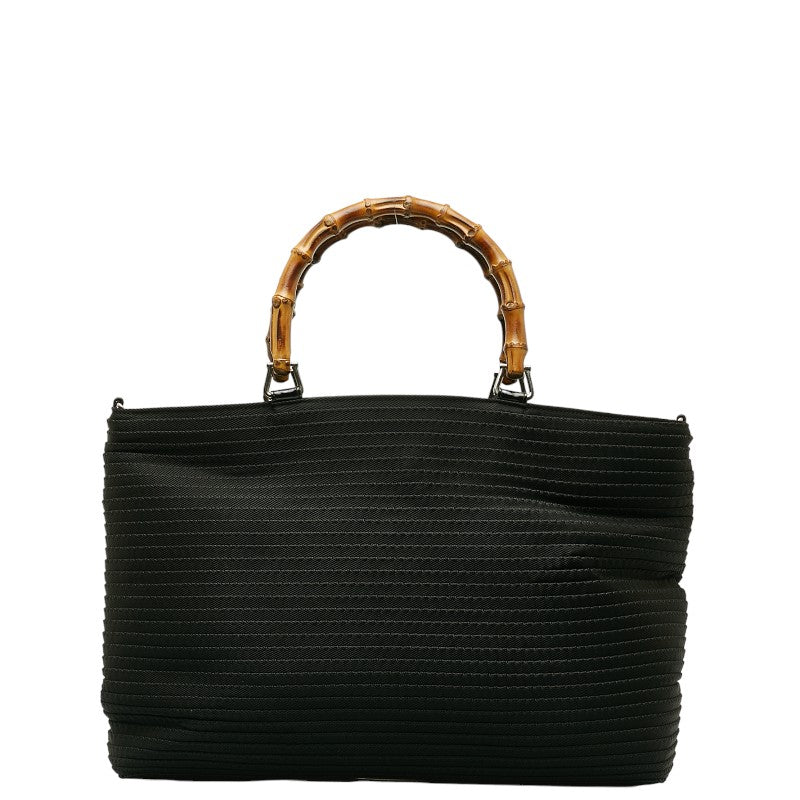Gucci Nylon Bamboo Top Handle Bag  Canvas Handbag 002 2058 in Good condition