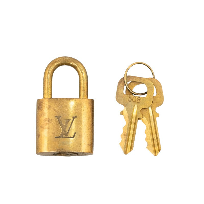 Louis Vuitton Brass Padlock & Key Set Metal Other in Good condition