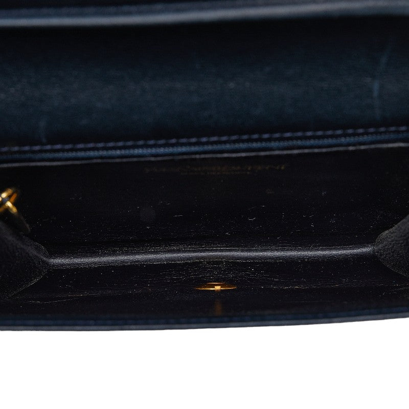 Yves Saint Laurent Leather Shoulder Bag Navy