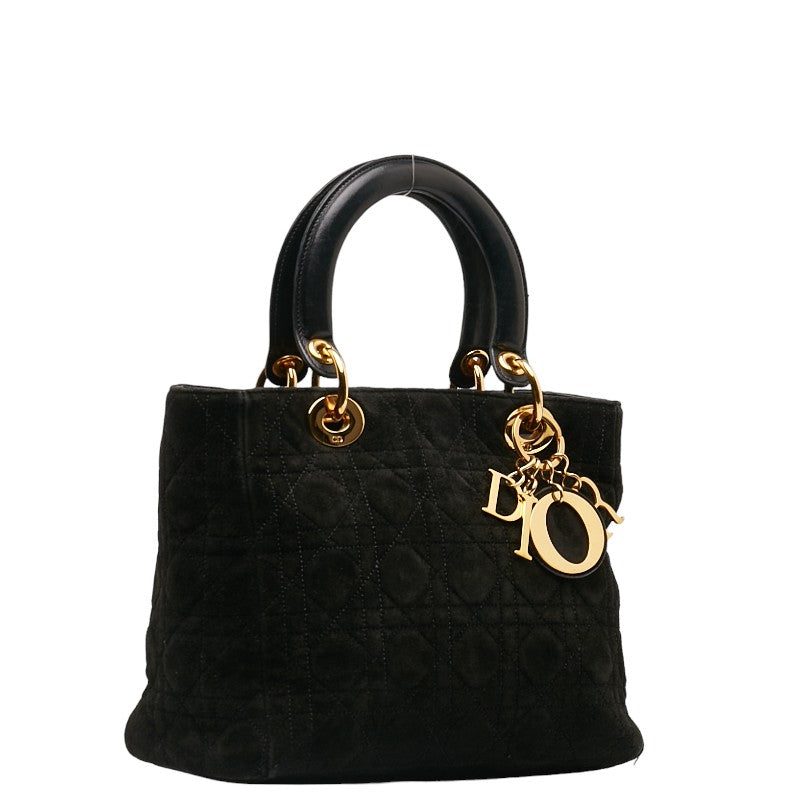 Medium Cannage Suede Lady Dior Bag