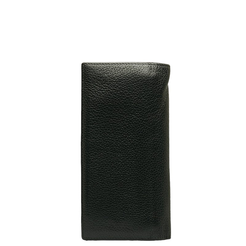 Prada Leather Long Wallet Black in Very Good Condition