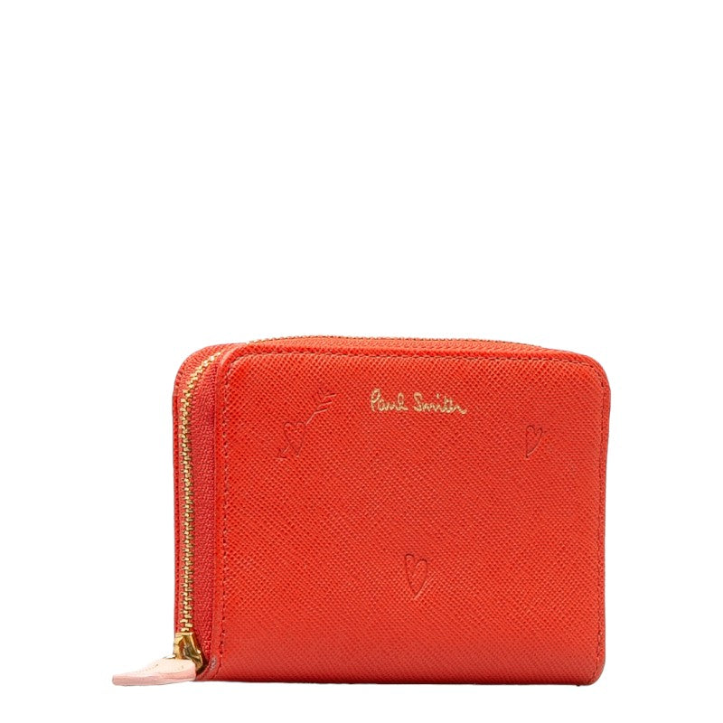 Paul Smith Leather Heart Coin Case Red