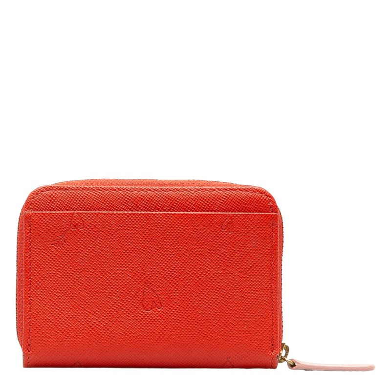 Paul Smith Leather Heart Coin Case Red