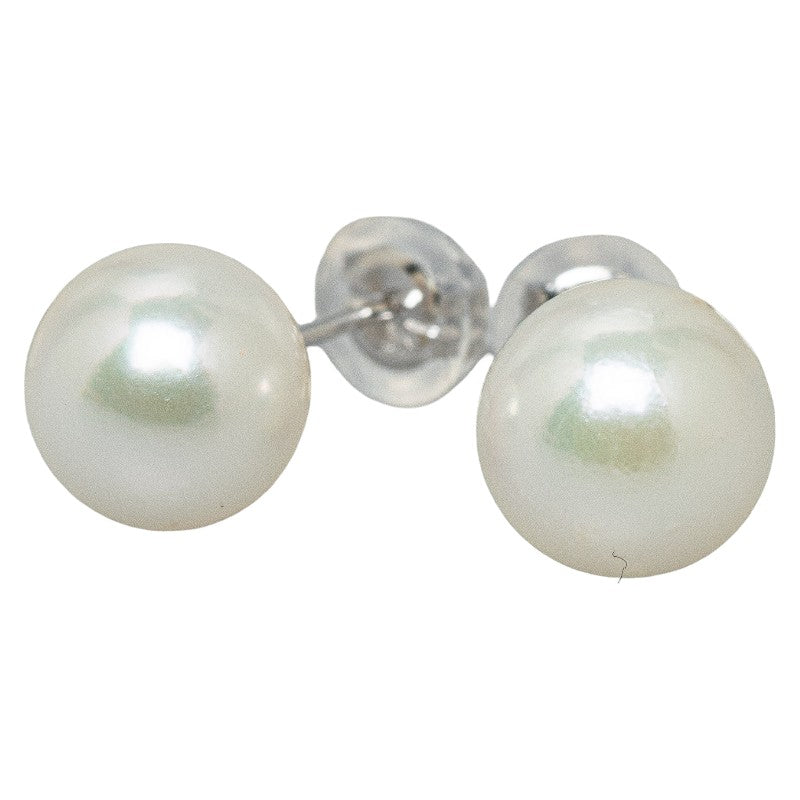 K14WG White Gold Akoya Pearl 8.2mm Earrings in Great Condition