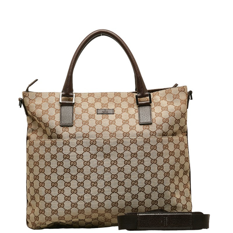 Gucci GG Canvas Convertible Handbag Canvas Handbag 122797 in Good condition