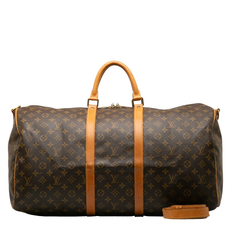 Louis Vuitton Monogram Keepall Bandouliere 55 Travel Bag Canvas M41414 in Fair condition
