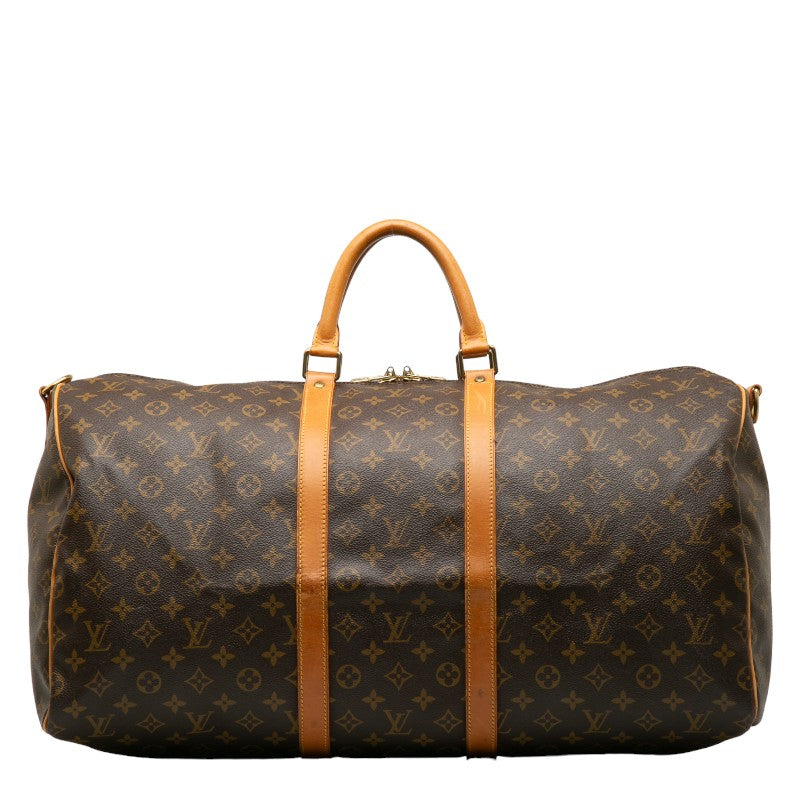 Louis Vuitton Monogram Keepall Bandouliere 55 Canvas Travel Bag M41414 in Fair condition