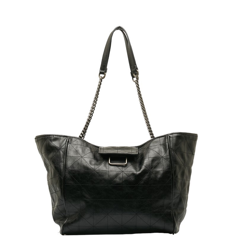 ZARA Chain Tote Bag Black Faux Leather in Great Condition