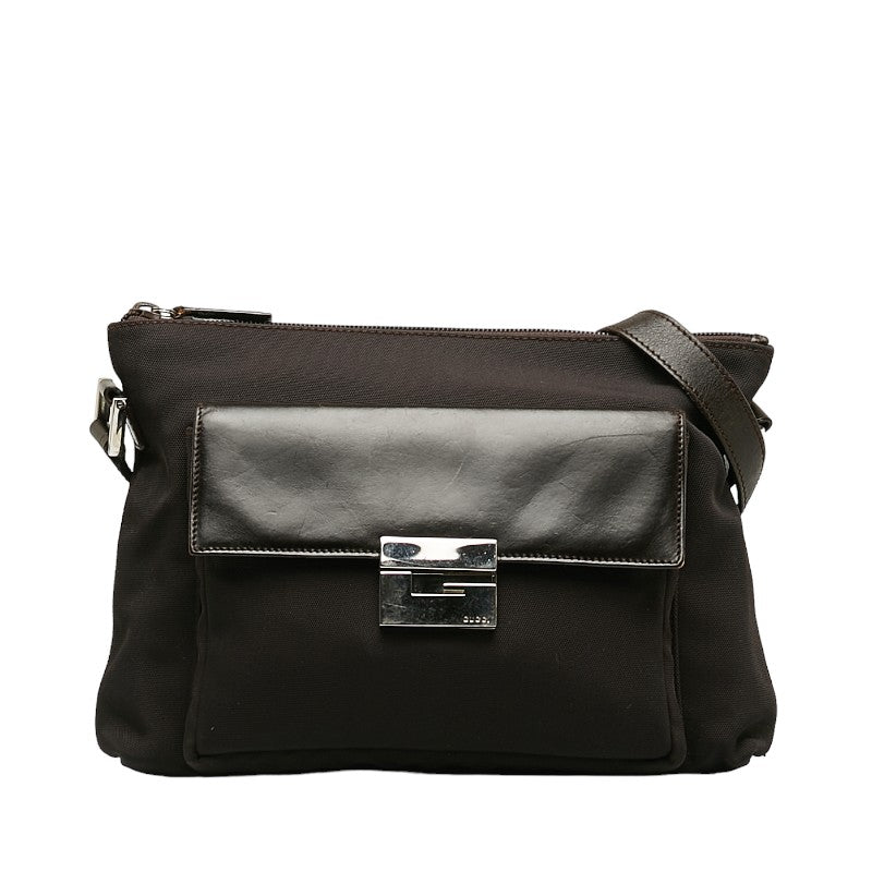 Gucci Canvas & Leather Shoulder Bag Canvas Shoulder Bag 002 2865 0504 in Good condition