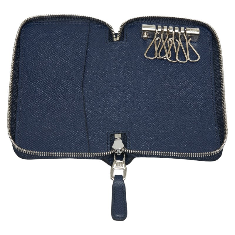 Dunhill Leather Key Case Navy in Great Condition