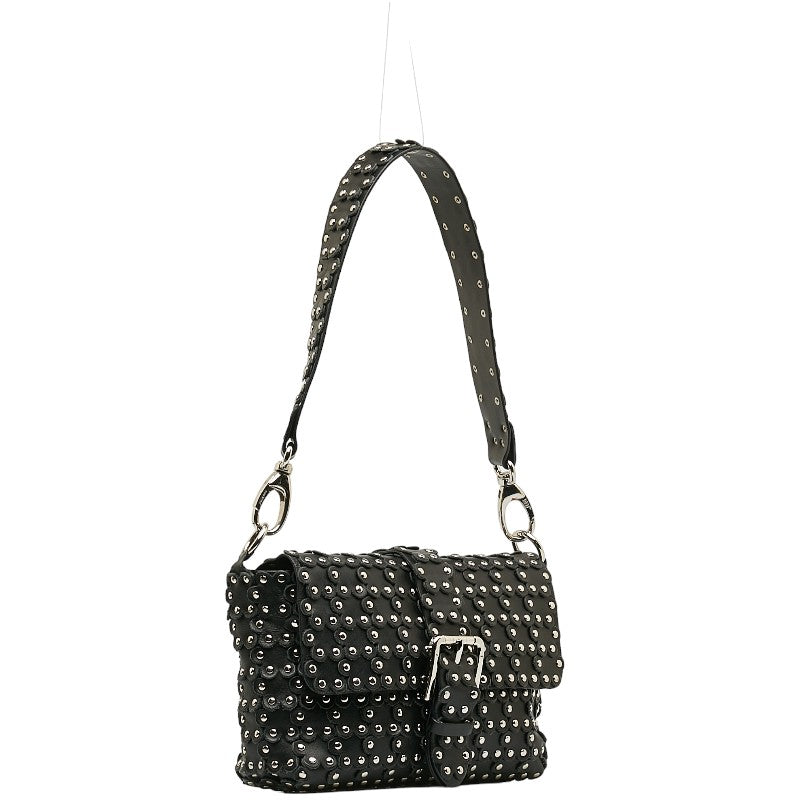 Valentino Leather Studded Handbag Black