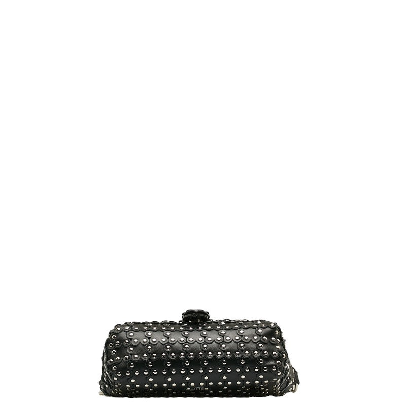 Valentino Leather Studded Handbag Black