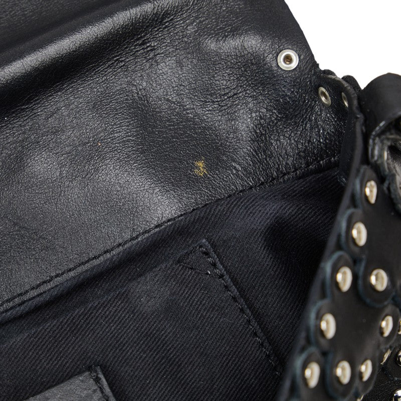 Valentino Leather Studded Handbag Black