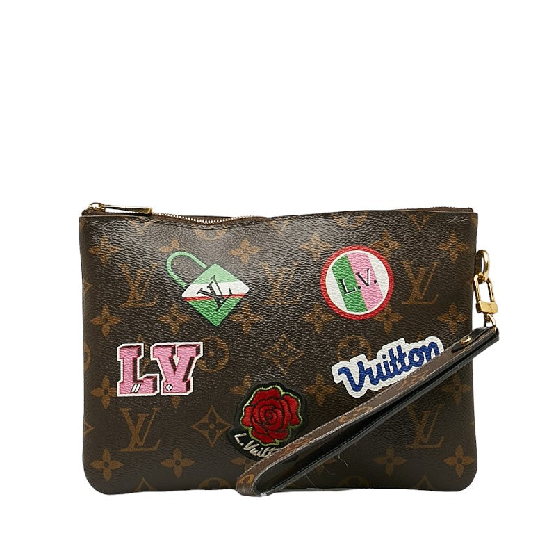 Louis Vuitton Monogram City Pouch M63447 Brown Multicolor PVC in Very Good Condition